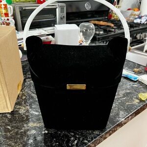 Elegant Black Velvet Handbag